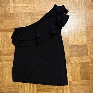 Elegant Black One-Shoulder shirt
